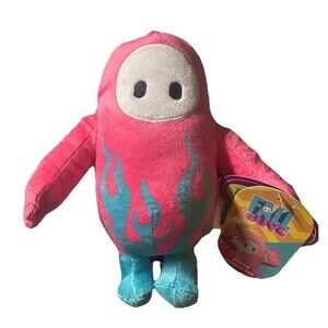 Fall Guys- Hotrod Flames Bublegum Soft Plush Toy 8-Inch NEW!